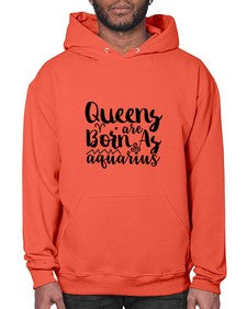 queens Are Born As Aquarius 383# - aquarius- Hoodie