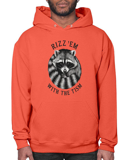 rizzem with the tism 53# - raccoon- Hoodie