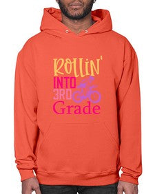 rollin into third grade 782# - third grade- Hoodie