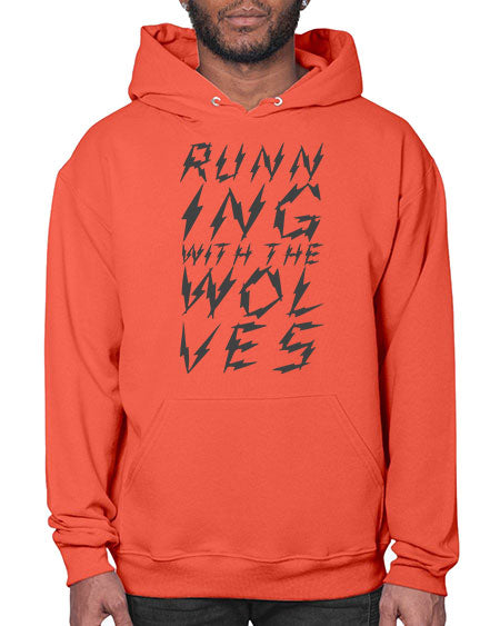 running with the wolves - wolf- Hoodie