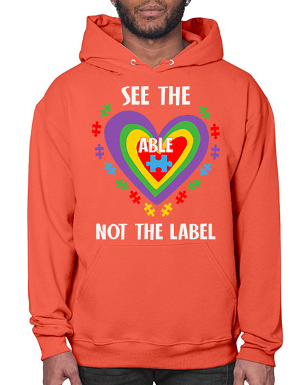 see the able not the 115# - autism- Hoodie