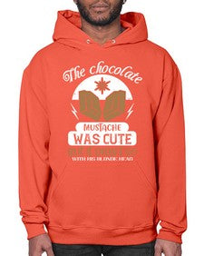 the chocolate mustache was cute but it didnt go with his blonde head 415# - chocolate- Hoodie