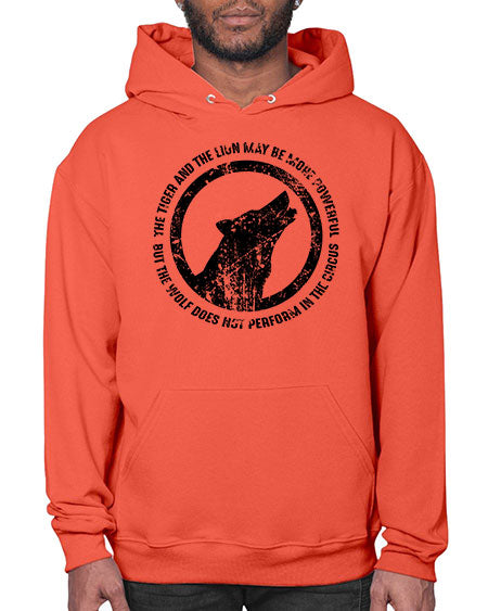 the tiger and the lion may be more powerful - wolf- Hoodie