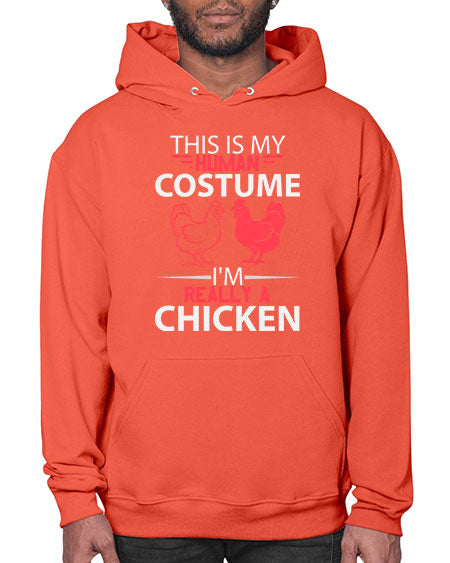 this is human costume im really a chicken Style 2# - chicken- Hoodie