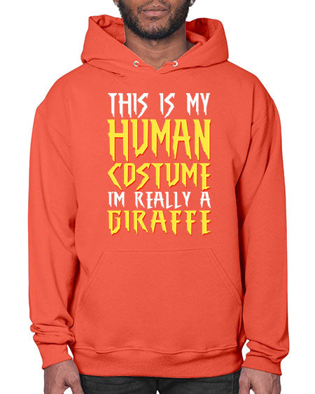 this is my human costume im really a giraffe - giraffee- Hoodie