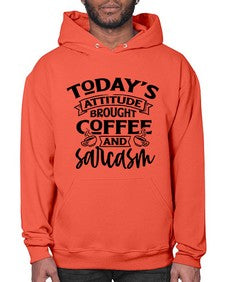 todays attitude brought coffee and sarcasm 1176# - sarcastic- Hoodie