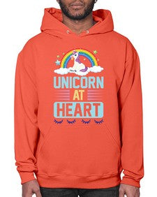 unicorn at heart 448# - unicorn- Hoodie