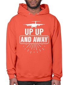 up up and away  46# - airplane- Hoodie