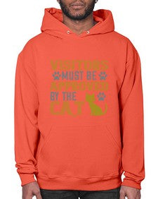 visitors must beapprovedby the cat Style 122# - cats- Hoodie