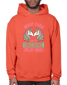 what card game do unicorns play uno 548# - unicorn- Hoodie