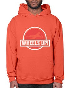 wheels up  50# - airplane- Hoodie