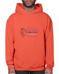 when i grow up i want to be a unicorn 554# - unicorn- Hoodie