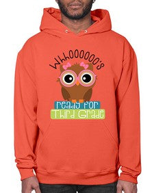 whooos ready for third grade girl 1010# - third grade- Hoodie