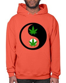 yin and yang weed 1264# - marijuana- Hoodie