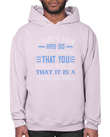 A baby’s grin has so much magic that you barely realize that it is a toothless smile Style 263# - baby- Hoodie