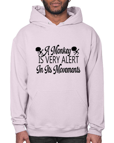 A monkey is very alert  - monkey- Hoodie