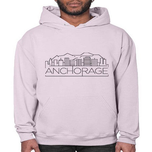 Anchorage Minimal Skyline 323# - cities- Hoodie