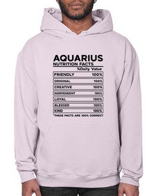 Aquarius Nutrition Facts 67# - aquarius- Hoodie