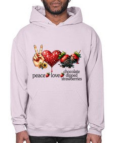 Chocolate Dipped Strawberries 727# - strawberry- Hoodie