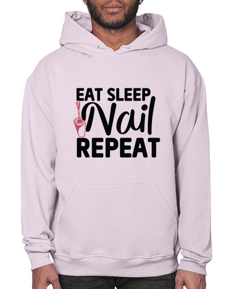 Eat Sleep Nail Repeat 736# - nail tech- Hoodie