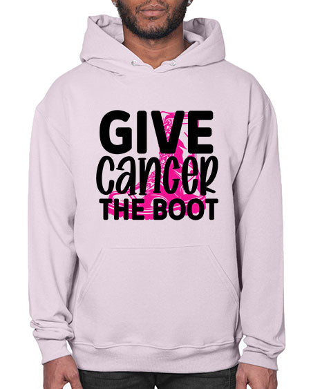Give Cancer the Boot 25# - breast cancer- Hoodie