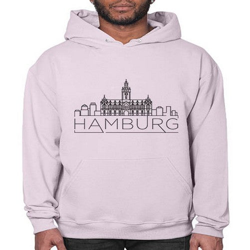 Hamburg Minimal Skyline 804# - cities- Hoodie