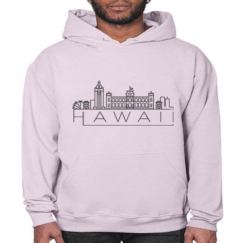 Hawaii Minimal Skyline 824# - cities- Hoodie