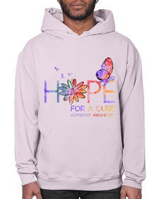 Hope For A Cure Alzheimer Awareness Flower 162# - alzheimers- Hoodie