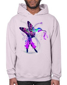 Hummingbird Holding Purple Ribbon Alzheimers Awareness 166# - alzheimers- Hoodie
