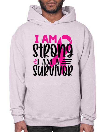 I Am Strong I Am a Survivor 19# - breast cancer- Hoodie