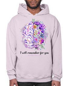 I Will Remember For You Brain Alzheimers Awareness 184# - alzheimers- Hoodie