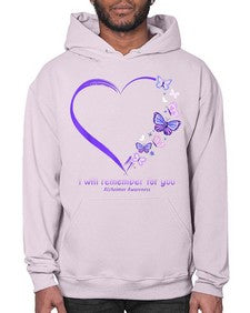 I Will Remember For You Butterfly Alzheimers Awareness 185# - alzheimers- Hoodie