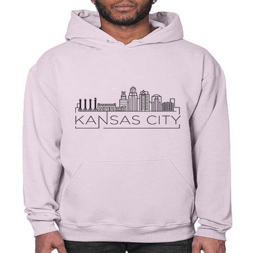 Kansas City Minimal Skyline 1009# - cities- Hoodie