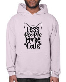 Less People More Cats Style 97# - cats- Hoodie