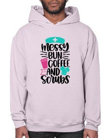 Messy Bun Coffee And Style Style 1097# - nurse- Hoodie
