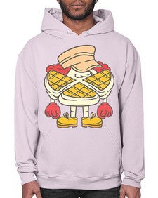 Misterious waffle 165# - cartoon food- Hoodie