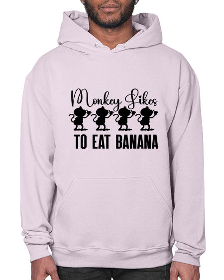 Monkey likes to eat banana  - monkey- Hoodie