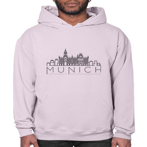 Munich Minimal Skyline 1386# - cities- Hoodie