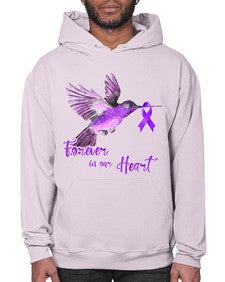 No One Figh Alone Ribbon Alzheimer 201# - alzheimers- Hoodie