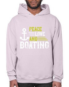 Peace Love and Boating 33# - boats- Hoodie