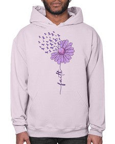 Purple Daisy Faith AlzheimerS Awareness 209# - alzheimers- Hoodie