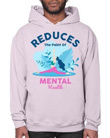 Reduces the Paint of Mental Health 495# - yoga- Hoodie