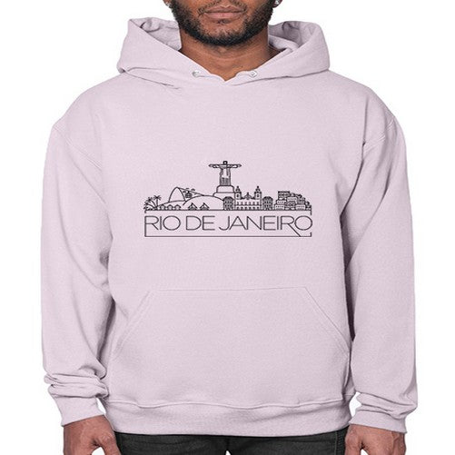 Rio De Janeiro Minimal Skyline 1733# - cities- Hoodie