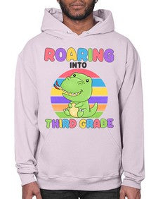 Roaring to third Grade Trex 773# - third grade- Hoodie