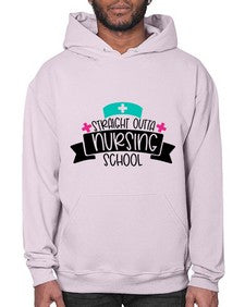 Straight Outta Nursing School Style Style 1425# - nurse- Hoodie