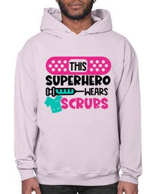 This Superhero Wears Scrubs Style Style 1565# - nurse- Hoodie