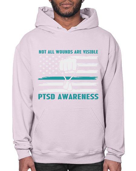 Veteran PTSD Not all wounds 4# - PTSD- Hoodie