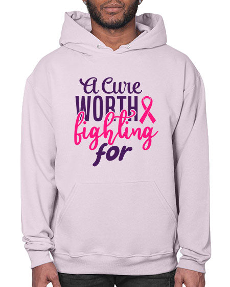 a cure worth fighting for Style 17# - breast cancer- Hoodie