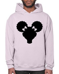 afro puffs girl 77# - black girls or women- Hoodie