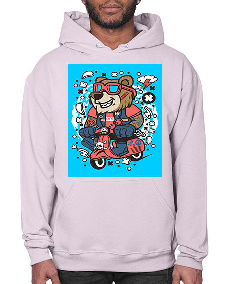 bear scooterist 41# - bears - animals- Hoodie
